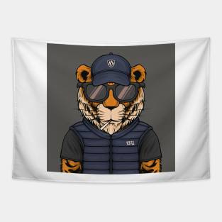 Cute Tiger Tshirt Tapestry