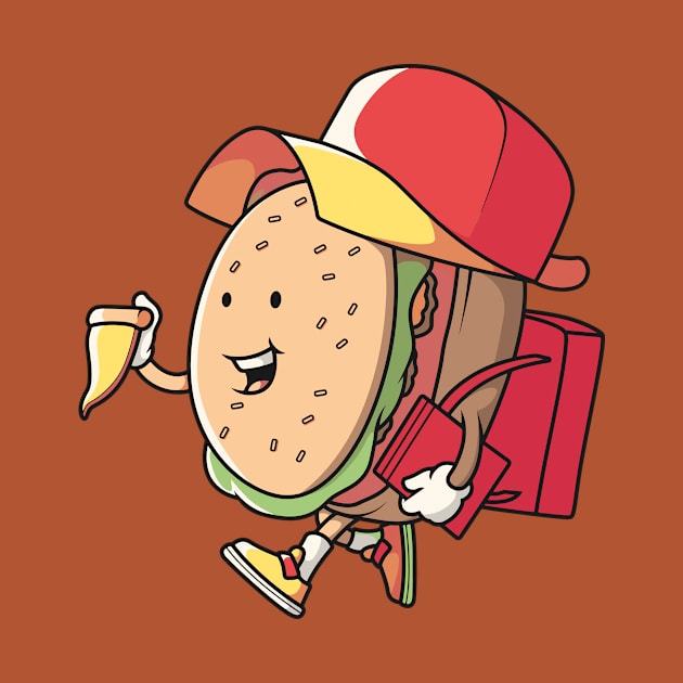 Happy Hamburger Schoolboy by SLAG_Creative