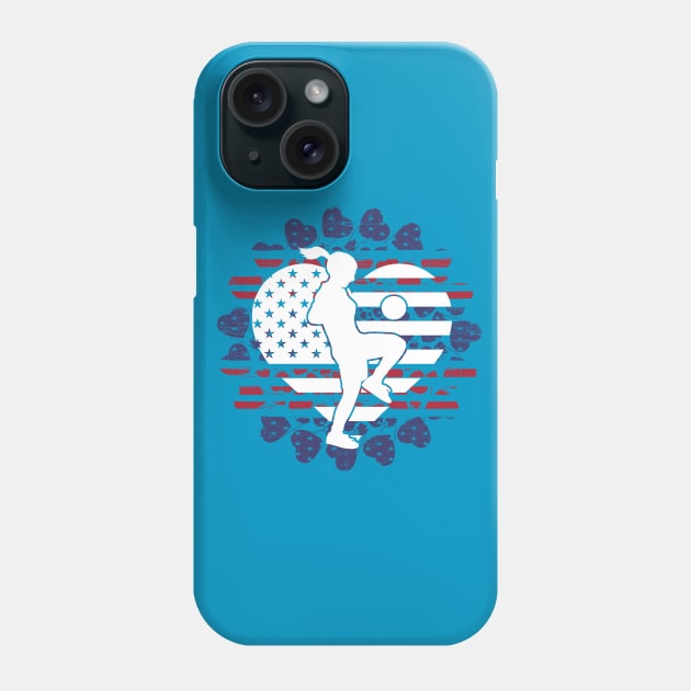 Soccer Player Girl Red White Blue Phone Case by PersianFMts