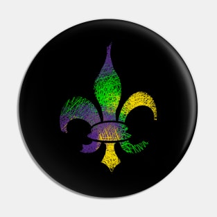 Mardi Gras Fleur De Lis Pin