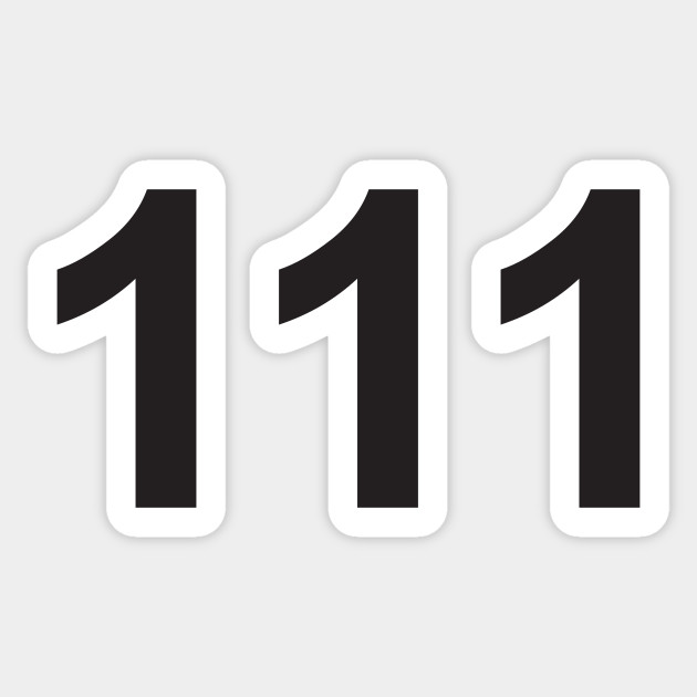 Angel Number 111 Abraham Hicks Sticker Teepublic