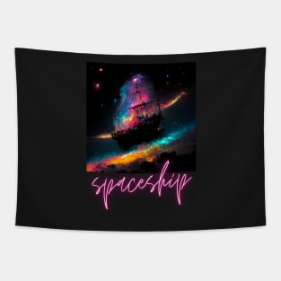 Spaceship Galleon Tapestry