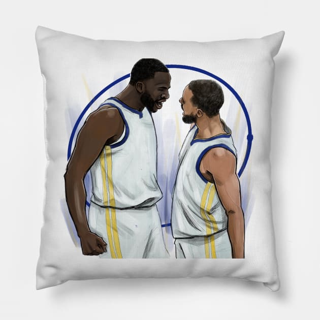 Golden State Warriors Pillow by tea rent illustrations