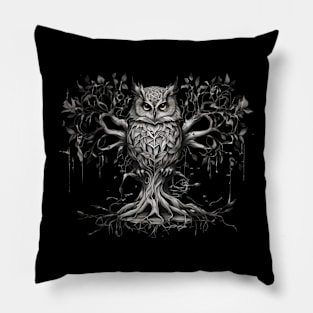 Black Owl Pillow