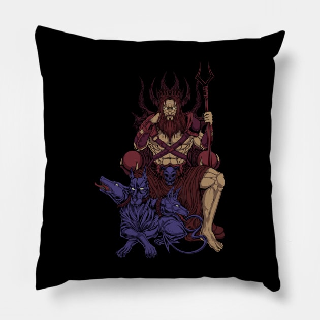 God of Greek mythology - Pluton Hades Pillow by Modern Medieval Design