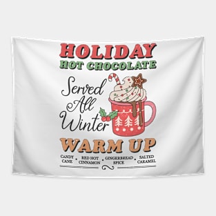 Retro Christmas Hot Chocolate Tapestry