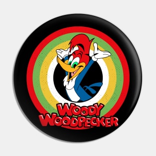 Woody Woodpecker Circle Style Pin