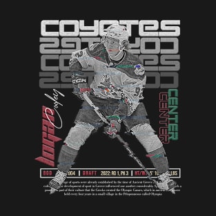 Logan Cooley Hockey Art Coyotes T-Shirt