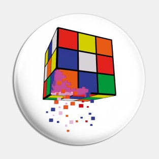 Rubik's Cube Pixel Art Pin