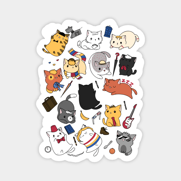 Time Lord Kittens Magnet by TaylorRoss1
