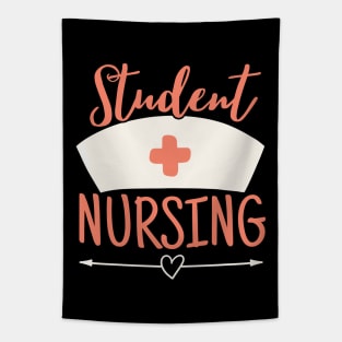Pastel Nurse Students Nursing Orange Tapestry