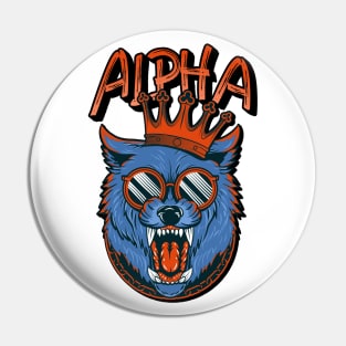 Alpha Wolf Pin