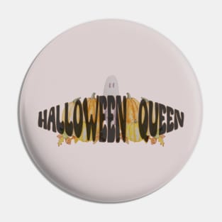 Halloween Queen pumpkin patch with ghost Pin