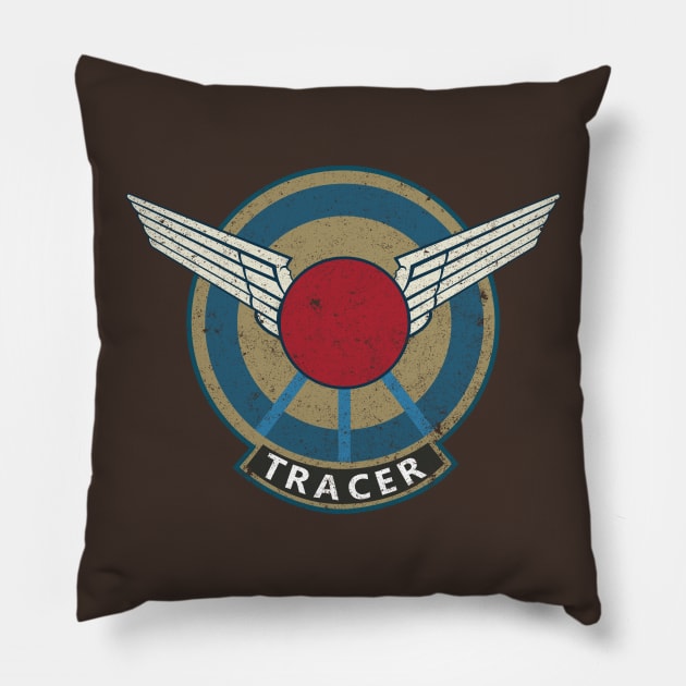 Tracer Wings grunge Pillow by NerdFly