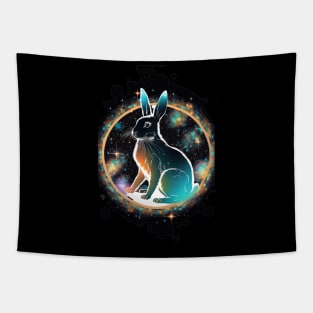 Year of the rabbit chinese zodiac sign in space Tapestry