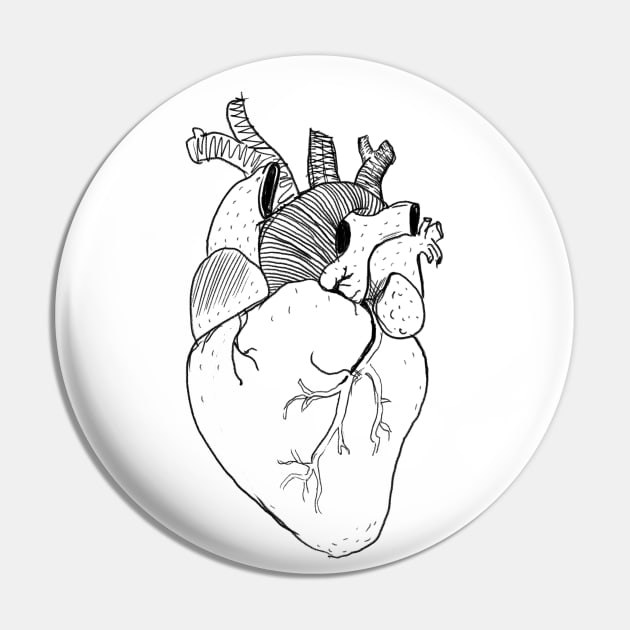 human heart Pin by TheAwesomeShop