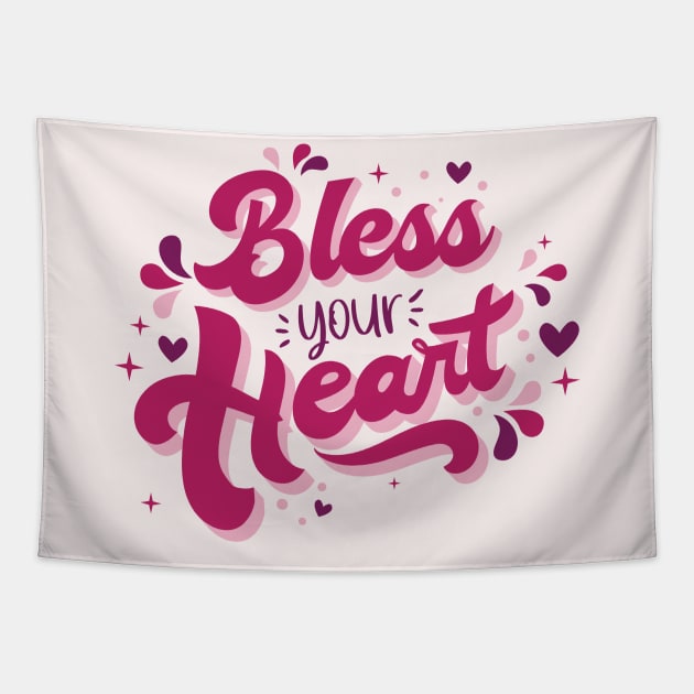 Bless Your Heart // Cute Southern Saying Tapestry by SLAG_Creative