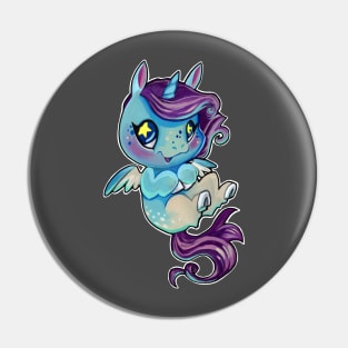 Little blue alicorn Pin