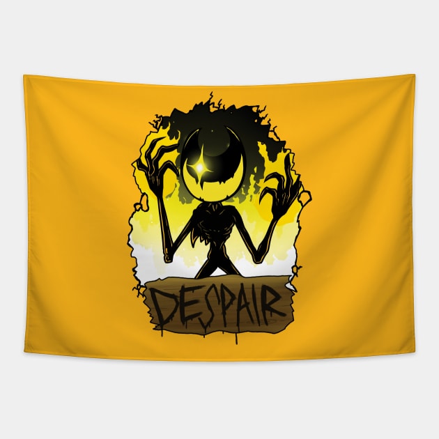 FNF INDIE CROSS - BATIM Nightmare Bendy Despair art Tapestry by Renovich