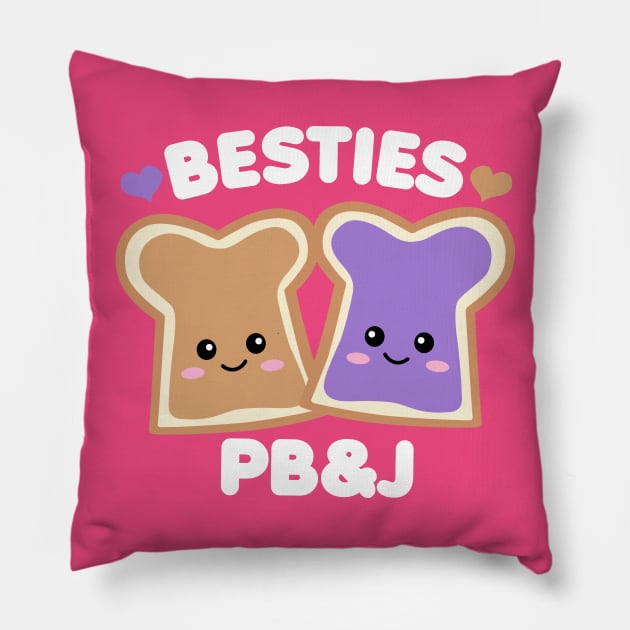 Besties PB&J Pillow by DetourShirts