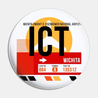 Wichita (ICT) Airport // Sunset Baggage Tag Pin