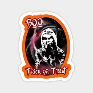 Boo Halloween Grim Reaper Magnet