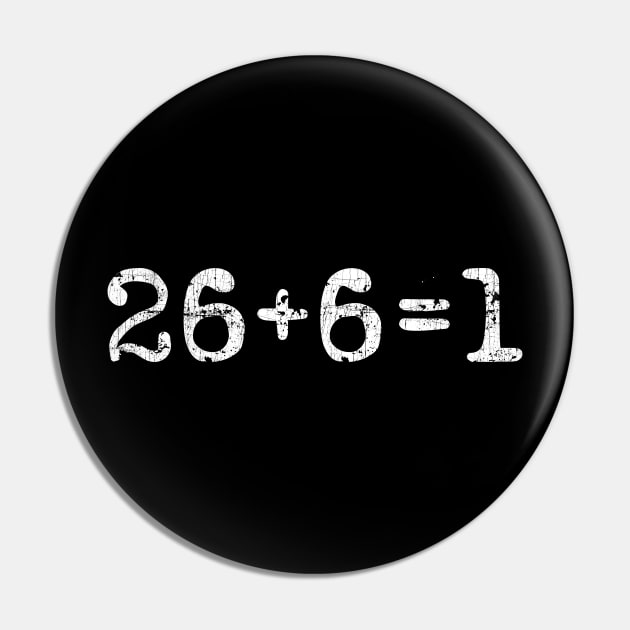 26 + 6 = 1  ... Irish Independence Design Pin by feck!