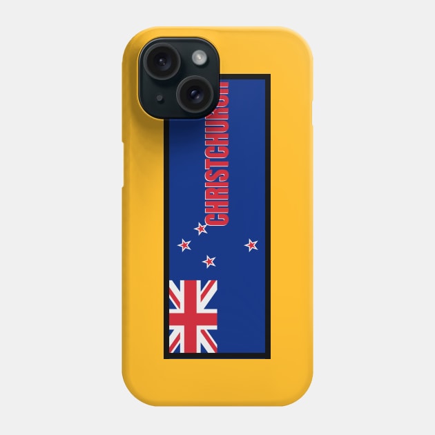 Christchurch City in New Zealand Flag Phone Case by aybe7elf