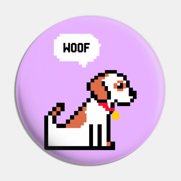 Pixel Dog Pin by SuperrSunday