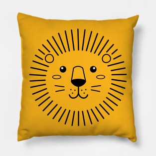 Cute Lion - Head of Lion for Toddlers Kids Men Women Pillow