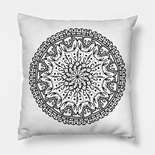 Love Mandala - Black Pillow