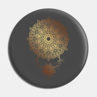 Mandala - Golden drop Pin