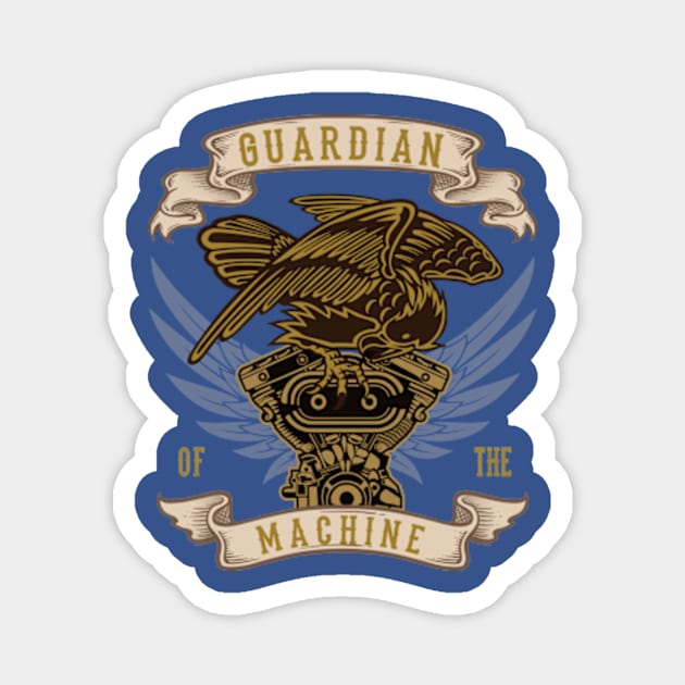 Guardian Of The Machine Eagle On Motor Magnet by Hariolf´s Mega Store