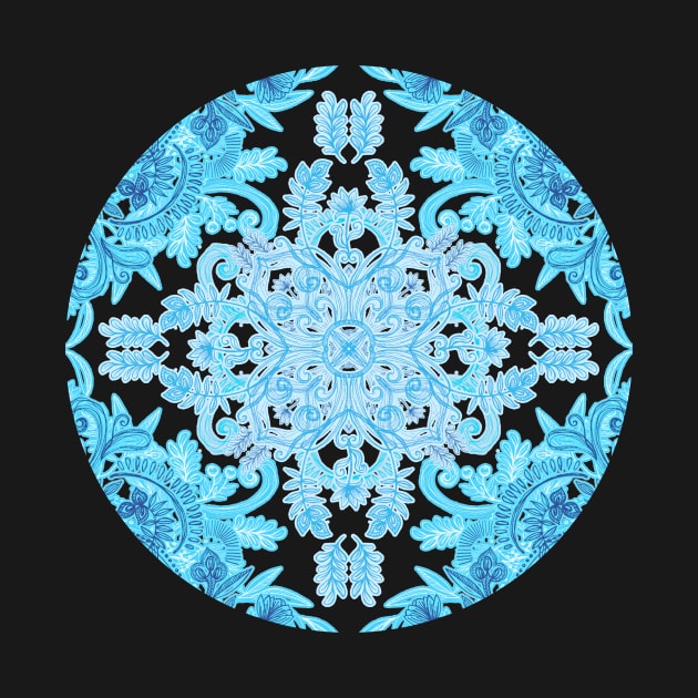 Symmetrical Pattern in Blue and Turquoise by micklyn