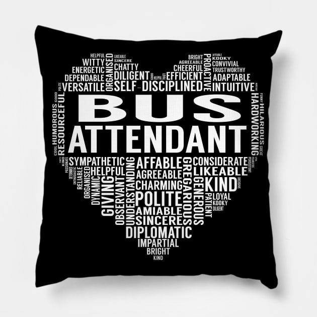 Bus Attendant Heart Pillow by LotusTee