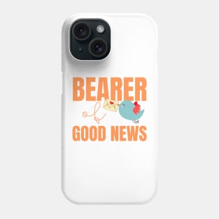 Bearer of Good News Cute Blue Bird with Mail Phone Case