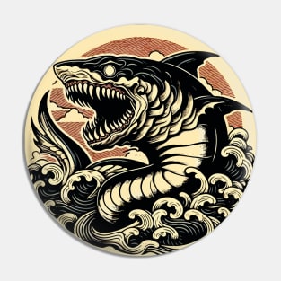 Kaiju with horrible shark head Pin