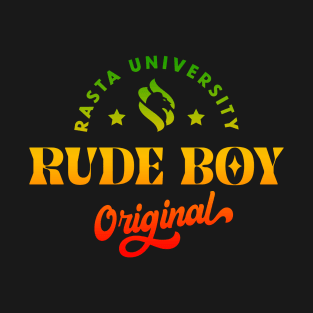 Rasta University Rude Boy Rasta Colors Original Reggae T-Shirt