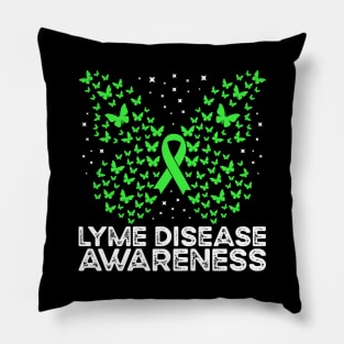 Lyme Disease Awareness Butterfly Lyme Disease Pillow