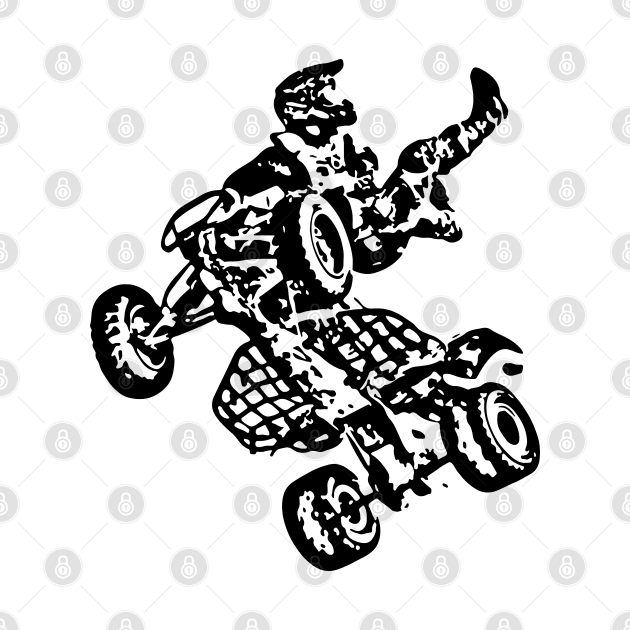 Quad Bike Freestyle Sketch Art by DemangDesign