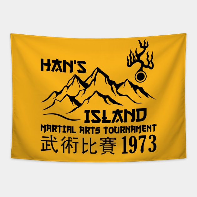 Mod.10 Enter the Dragon Han's Island Tapestry by parashop