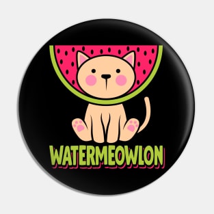 Watermelon cat Pin