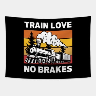 Train Love No Brakes Tapestry