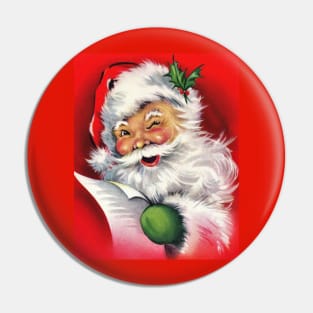 Vintage Santa Claus Naughty List Pin