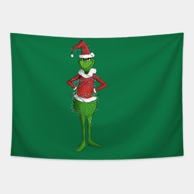 Merry Grinchmas! Tapestry by Mystik Media LLC