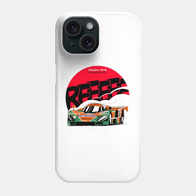 Mazda 787B 1991 Le Mans Winner Phone Case by Camille De Bastiani