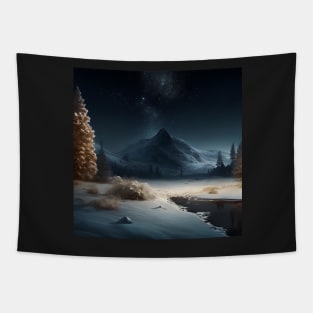 Cosmic Winter Night Tapestry