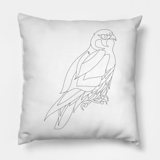 falcon peregrine in eagle eyes art zentangle wings Pillow