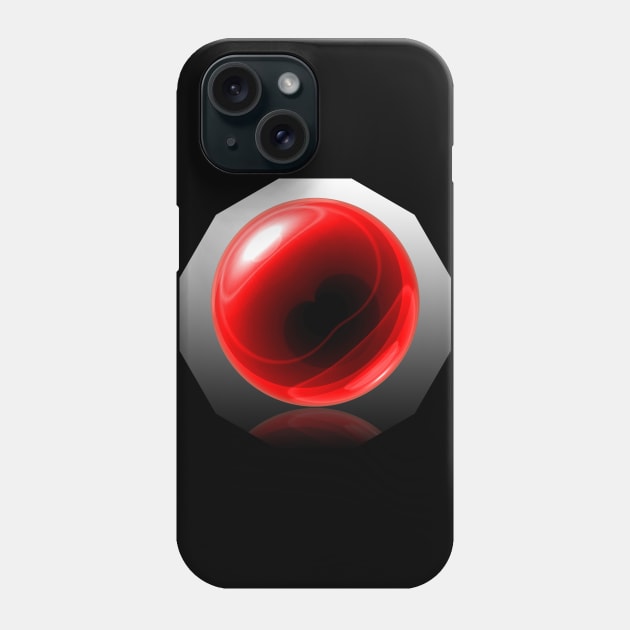 Red Glass Orb Phone Case by The Black Panther