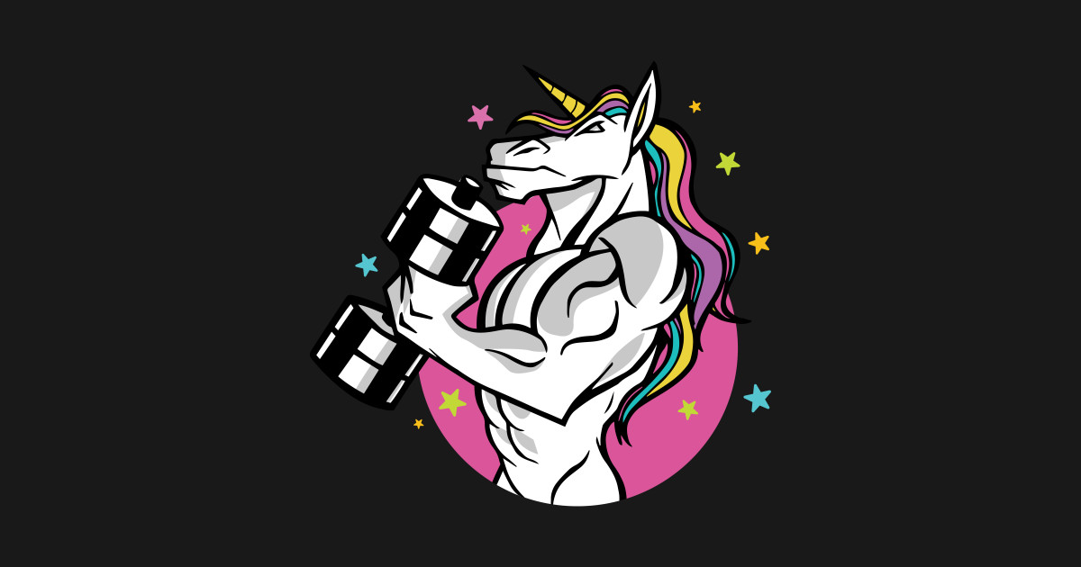 Workout Gym UNICORN Fitness MUSCULAR Gym Unicorn T Shirt TeePublic